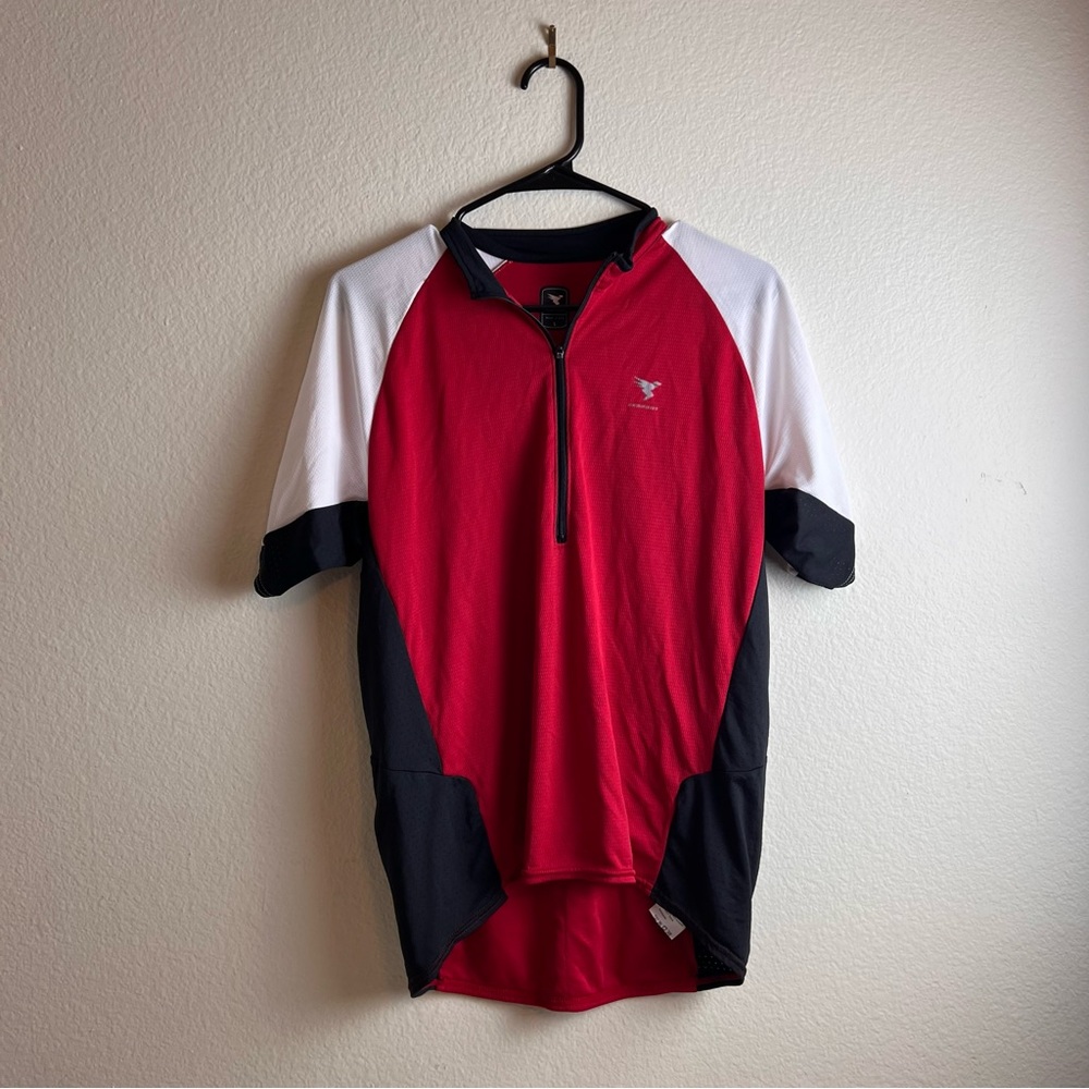 Insport Men’s Red and Black Cycling Jersey Size Large Made in USA